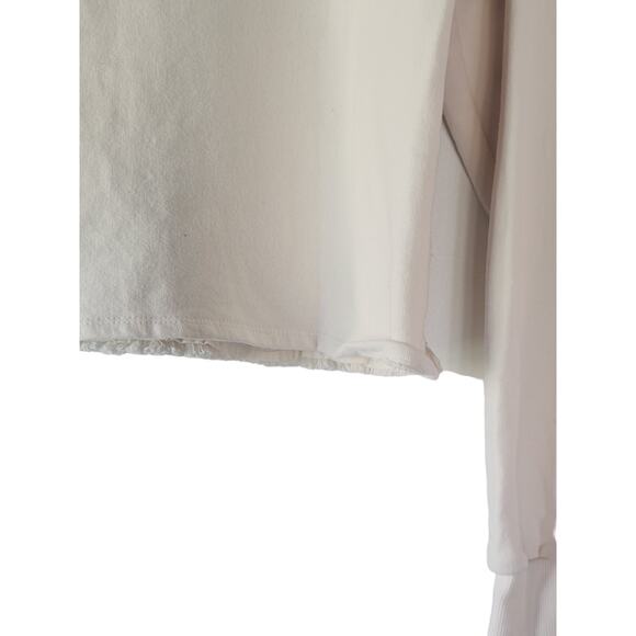 NEW Anthropologie Fringed Cream Sweatshirt/Sweater - Size: Large - Picture 10 of 10